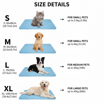 CoolPawz Pet Cooling Mat - Spaced Out Sizes